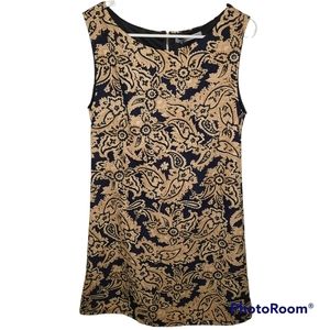 Arianna by Howards Gold and Navy Paisley Dress
